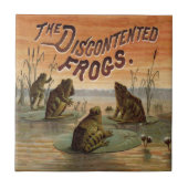 Frösche Lily Pads Moon Illustration Fliese (Vorderseite)