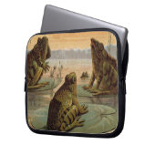 Frösche Lily Pads Moon Illustration Laptopschutzhülle (Vorderseite Links)