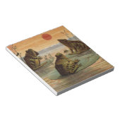 Frösche Lily Pads Moon Illustration Notizblock (angewinkelt)