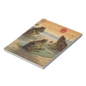 Frösche Lily Pads Moon Illustration Notizblock (Rotiert)
