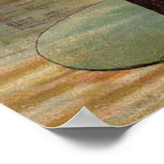 Frösche Lily Pads Moon Illustration Poster (Ecke)