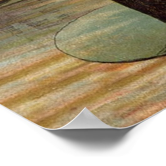 Frösche Lily Pads Moon Illustration Poster (Ecke)