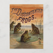 Frösche Lily Pads Moon Illustration Postkarte (Vorderseite)