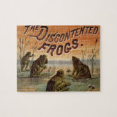 Frösche Lily Pads Moon Illustration Puzzle (Horizontal)