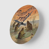 Frösche Lily Pads Moon Illustration Runde Wanduhr (Winkel)