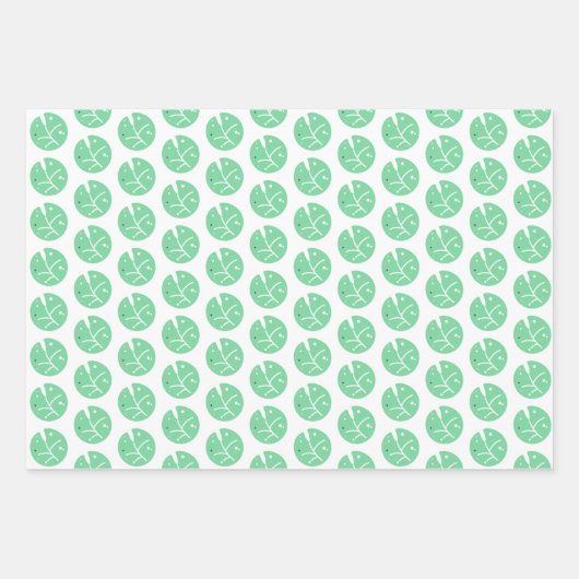 Frösche Lily Pads Packpapier Set 3 Geschenkpapier Set (Vorderseite 2)