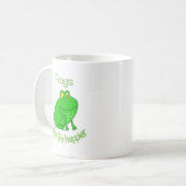 Frösche machen das Leben glücklicher Kaffeetasse (Vorderseite Links)