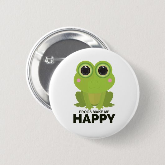 Frösche machen mich glücklich button (Vorne & Hinten)
