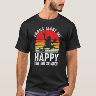 Frösche machen mich glücklich Funny Frog Amphibien T-Shirt