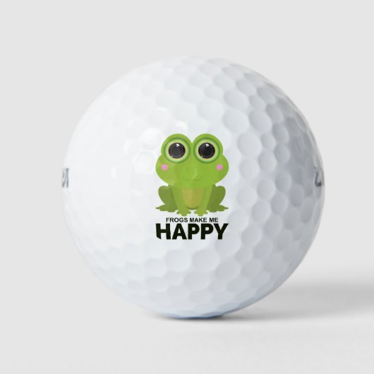 Frösche machen mich glücklich golfball (Vorderseite)