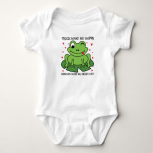 Frösche machen mich glücklich, Menschen machen m Baby Strampler
