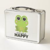 Frösche machen mich glücklich metall brotdose (Rückseite)