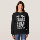 Frösche machen mich glücklich, nicht so viel Frosc Sweatshirt (Vorne ganz)