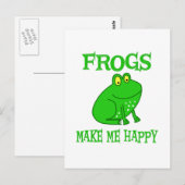 Frösche machen mich glücklich postkarte (Vorne/Hinten)