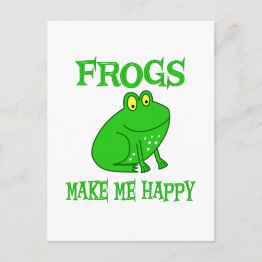 Frösche machen mich glücklich postkarte (Vorderseite)