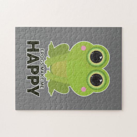 Frösche machen mich glücklich puzzle (Horizontal)