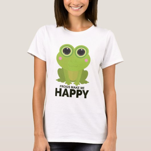 Frösche machen mich glücklich T-Shirt (Vorderseite)
