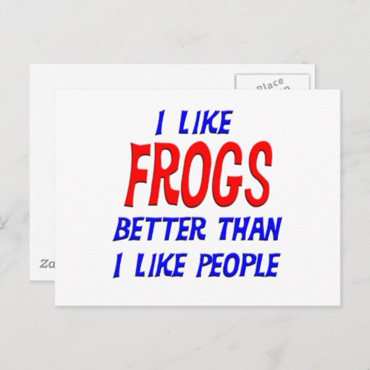 Frösche mag ich lieber als Postkarten (Vorne/Hinten)