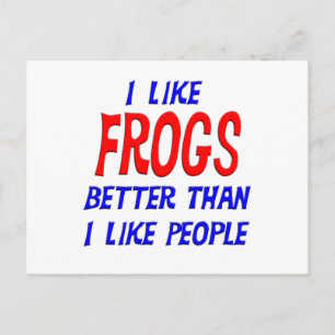 Frösche mag ich lieber als Postkarten