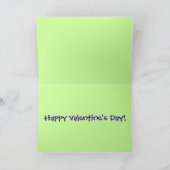 Frösche mit Herz-glücklichem Valentinstag! Feiertagskarte (Innenseite)