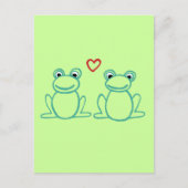 Frösche mit Herz Postkarte (Vorderseite)