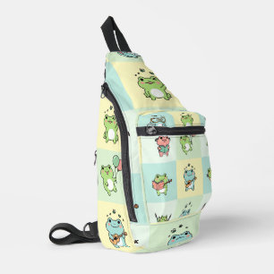 Frösche mit kleinen Hobbys Crossbody Bag