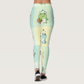 Frösche mit kleinen Hobbys Leggings (Rückseite)