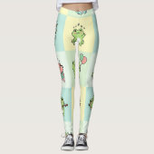 Frösche mit kleinen Hobbys Leggings (Vorderseite)
