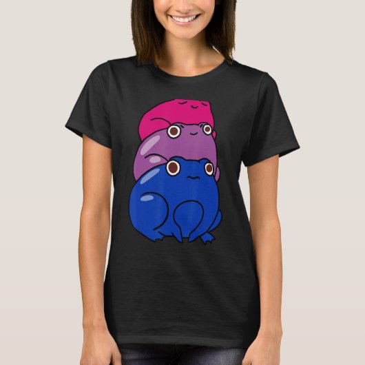Frösche Pile Bisexuality Flag Bisexual Lgbt Pride  T-Shirt (Vorderseite)