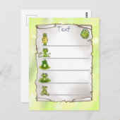 Frösche postkarte (Vorne/Hinten)