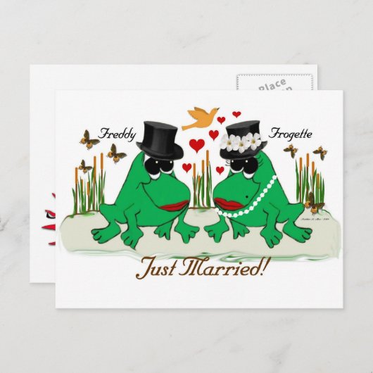 Frösche Postkarte (Vorne/Hinten)