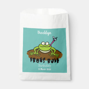 Frösche regieren lustigen grünen Frosch-Cartoon Geschenktütchen