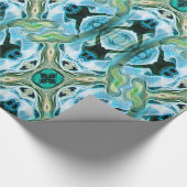 Frösche schwimmen...... geschenkpapier (Ecke)