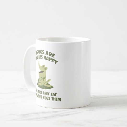 Frösche sind immer glücklich kaffeetasse (Vorderseite Links)