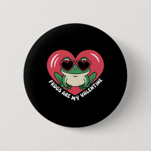 Frösche sind mein Valentinstag Süßer Frosch Valent Button