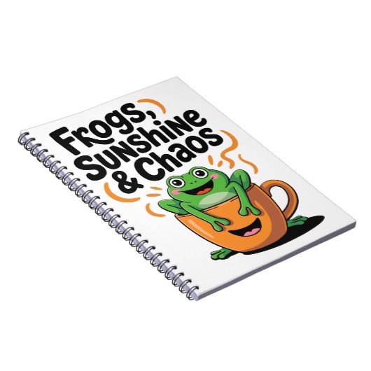 Frösche, Sonnenschein und Chaos - Niedlicher Frosc Notizblock (Rechte Seite)