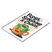 Frösche, Sonnenschein und Chaos - Niedlicher Frosc Notizblock (Linke Seite)