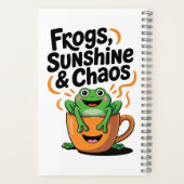 Frösche, Sonnenschein und Chaos - Niedlicher Frosc Notizblock (Rückseite)