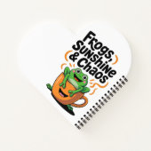 Frösche, Sonnenschein und Chaos - Niedlicher Frosc Notizblock (Rückseite)