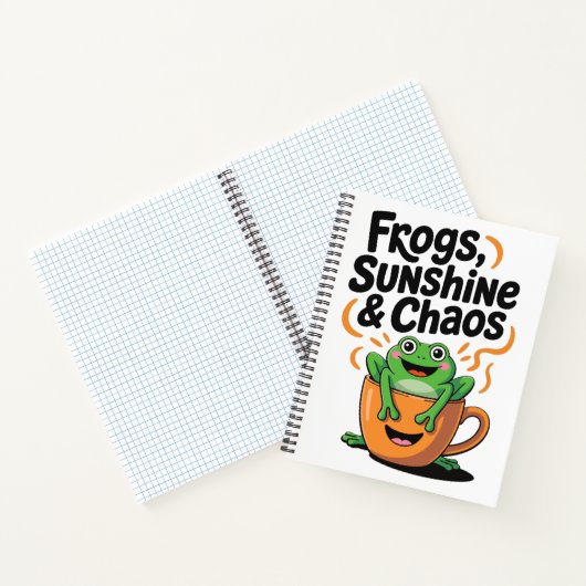 Frösche, Sonnenschein und Chaos - Niedlicher Frosc Notizblock (Innenseite)