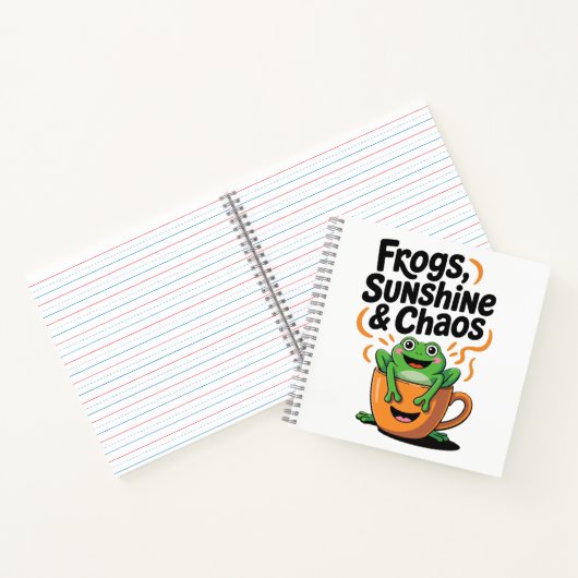 Frösche, Sonnenschein und Chaos - Niedlicher Frosc Notizblock (Innenseite)