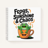 Frösche, Sonnenschein und Chaos - Niedlicher Frosc Notizblock (Vorderseite)