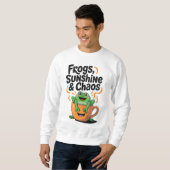 Frösche, Sonnenschein und Chaos - Niedlicher Frosc Sweatshirt (Vorne ganz)