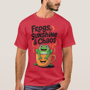 Frösche, Sonnenschein und Chaos - Niedlicher Frosc T-Shirt