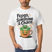 Frösche, Sonnenschein und Chaos - Niedlicher Frosc T-Shirt (Vorderseite)