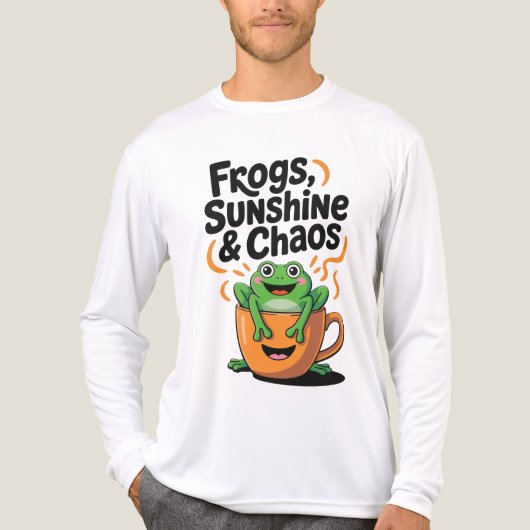 Frösche, Sonnenschein und Chaos - Niedlicher Frosc Tri-Blend Shirt (Vorderseite)