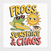 Frösche, Sonnenschein und Chaos - Spaß Sommer Etiketten (Design 2)