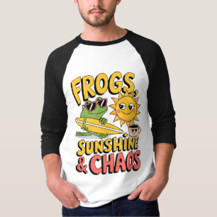 Frösche, Sonnenschein und Chaos - Spaß Sommer Männ T-Shirt