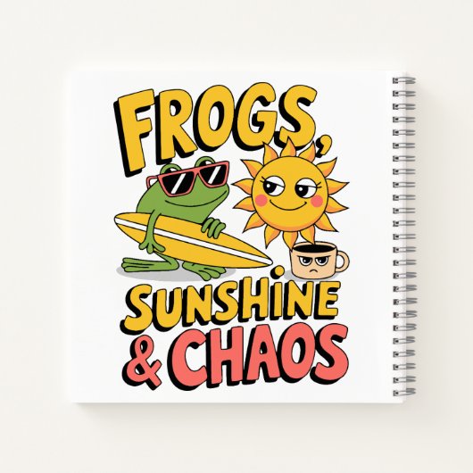 Frösche, Sonnenschein und Chaos - Spaß Sommer Notizblock (Rückseite)