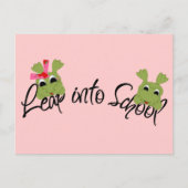 Frösche springen in die Schule Postkarte (Vorderseite)